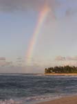 Rainbow on beach
